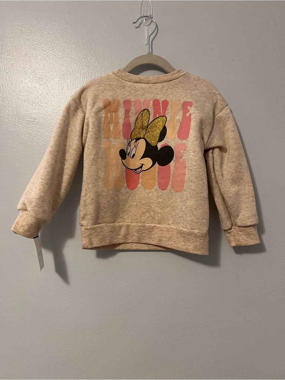 Disney Beige Minnie Mouse Sweatshirt & Sweatpants Set -NWT -3T